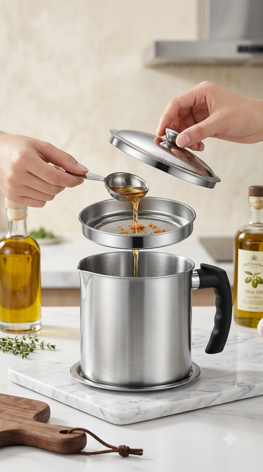 Stainless Steel Oil Filter Pot